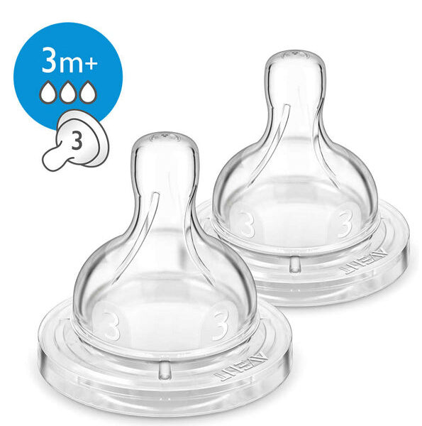 Philips Avent – Scf633/27 – Tétine Anti-Colic 3 Mois Et + (Débit Moyen)
