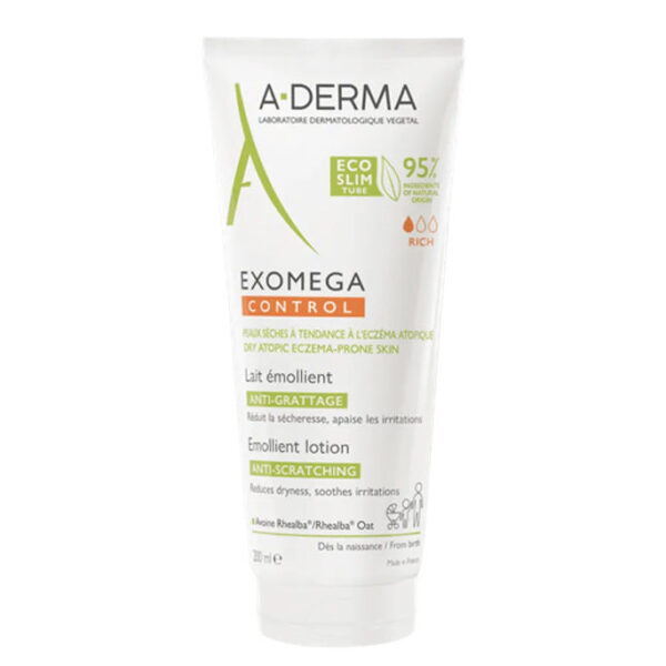 A-Derma – Exomega Control Lait Émollient – 200 Ml