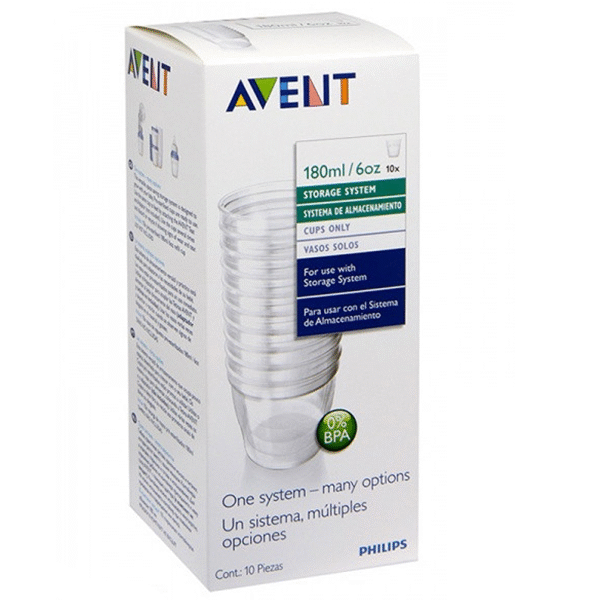 Philips Avent – Recharge De Pots De Conservation Pour Lait Maternel Sans Couvercles X10 180Ml