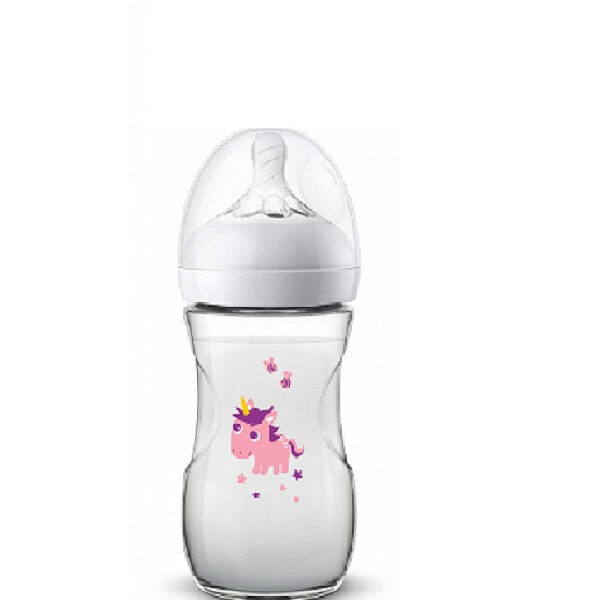 Philips Avent – Scf070/25 Natural Biberon Debit Lent Des 1 Mois Unicorn 260Ml