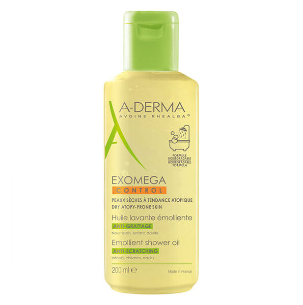 A-Derma – Exomega Huile Lavante Émolliente Anti-Grattage 200 Ml