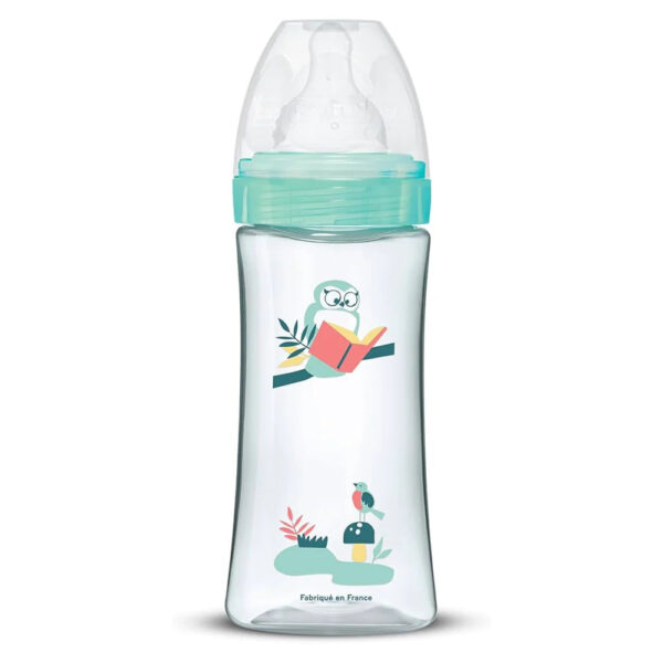 Dodie – Biberon Vert Initiation+ Decors Vert Valentin 330Ml