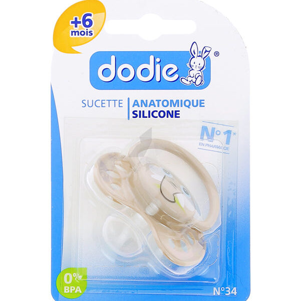 Dodie – Sucette Forme Anatomique Silicone (6M +) N°34