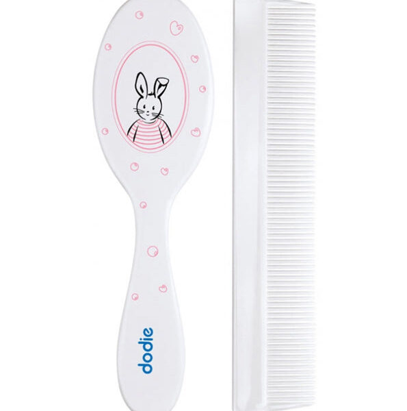 Dodie – Peigne Et Brosse Assortis – Lapin Rose