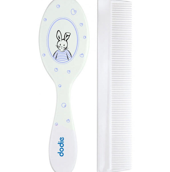 Dodie – Peigne Et Brosse Assortis – Lapin Bleu