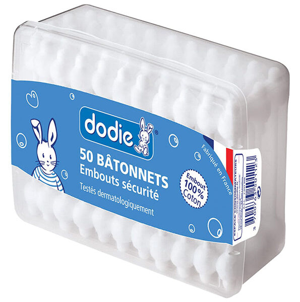 Dodie – Cotons Tige Bébé (Bâtonnets Ouatés) – (X50)