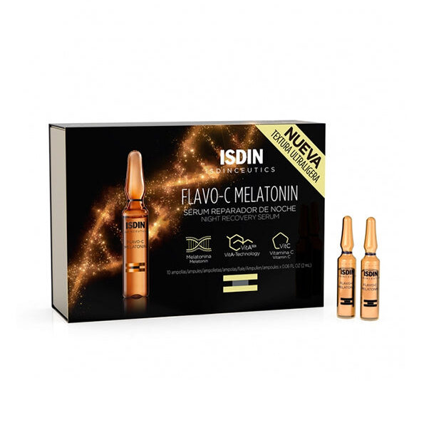 Isdin – Flavo-C Melatonin Serum Reparateur Nuit 10Amp*2Ml
