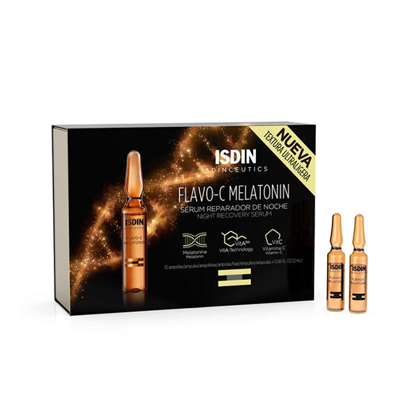 Isdin – Flavo-C Melatonin Serum Reparateur Nuit 30Amp*2Ml