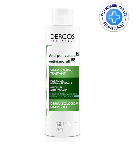 Vichy – Dercos Shampooing Traitant Antipelliculaire Cheveux Normaux À Gras – 200 Ml