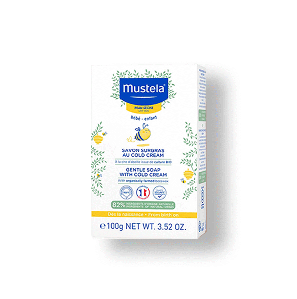 Mustela – Savon Surgras Au Cold Cream À La Cire D'Abeille Bio 100G