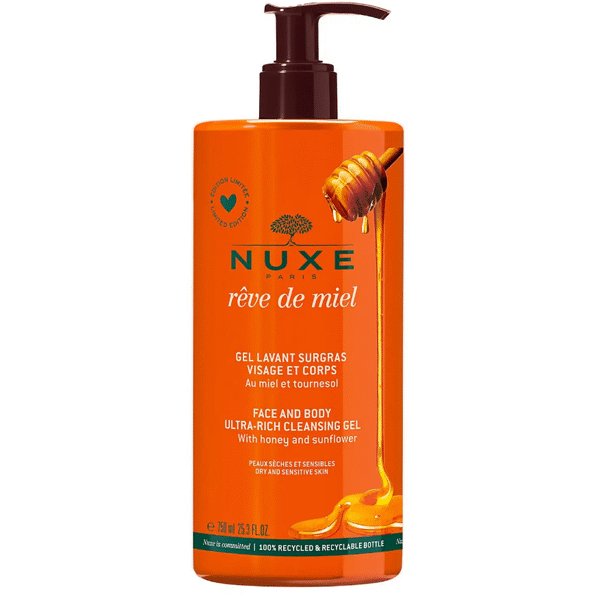 Nuxe – Rêve De Miel Gel Lavant Surgras Visage Et Corps 750 Ml