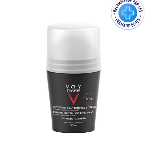 Vichy – Homme Déodorant Bille Anti-Transpirant 72H Peau Sensible | 50Ml