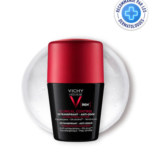 Vichy – Homme Déodorant Clinical Control 96H | Tous Types De Peau | 50Ml