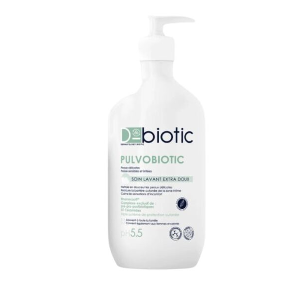 D-Biotic  Pulvobiotic Soin Lavant Extra Doux Ph 5.5 Peau Sensible Irrite 500Ml