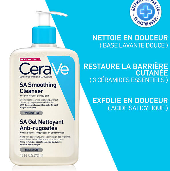 Cerave – Sa Gel Nettoyant Anti Rugosites Gel Nettoyant 473Ml