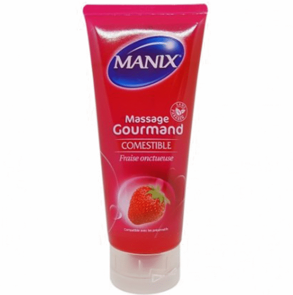 Manix – Gel Massage Gourmand Fraise – 200Ml