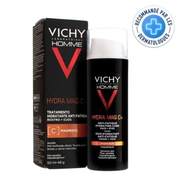 Vichy – Homme Hydra Mag C + Soin Hydratant Anti Fatigue Visage + Yeux 50Ml