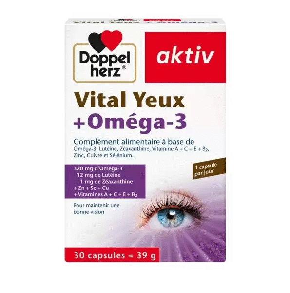 Doppel – Herz Aktiv Vital Yeux + Omega3 30 Capsules