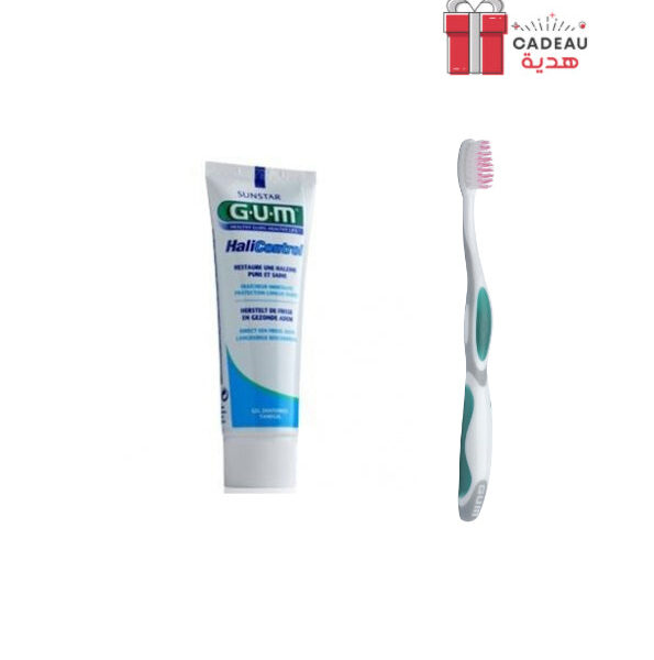 Gum – Dentifrice Halicontrol 75Ml + Brosse À Dent Offerte