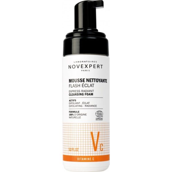 Novexpert – Vitamine C Flash Eclat Mousse Nettoyante – 150 Ml
